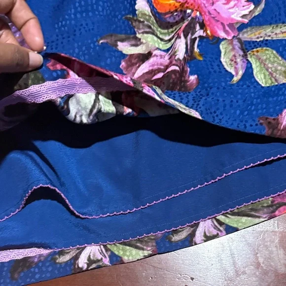 Anthropologie Moulinette Soeurs Blue Floral Midi Dress 10 - Picture 7 of 8